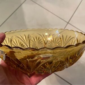 Mid-century Indiana Glass Amber Bowl